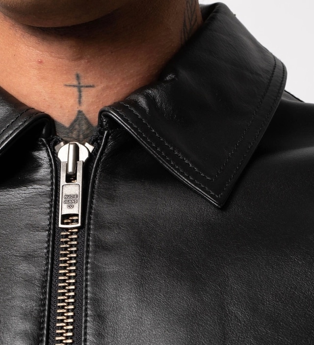 Nudie jeans ヌーディージーンズ  2021Fall Eddy Leather Jacket Black レザージャケット