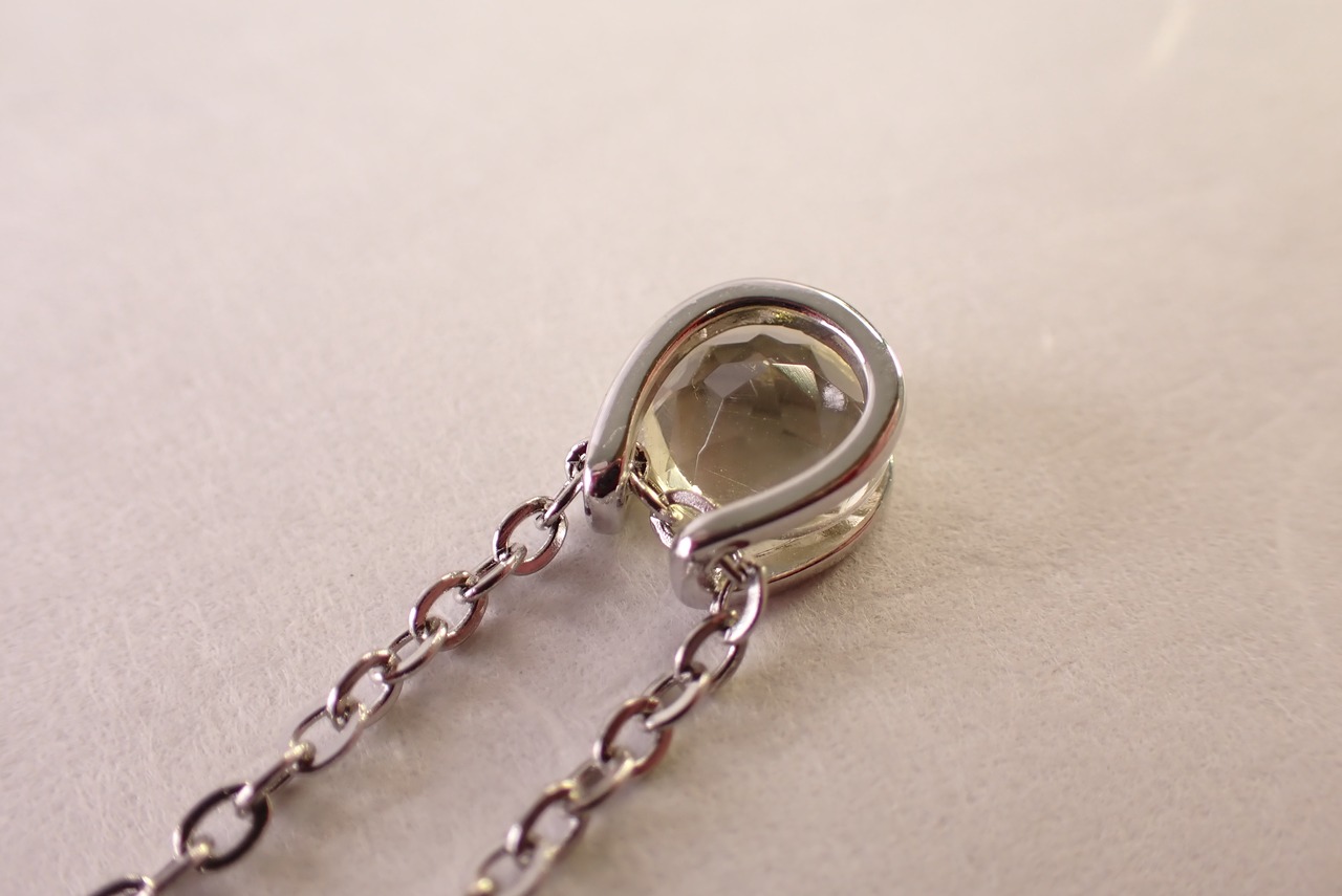 レモンクォーツネックレス　1.52ct [D12‐192]