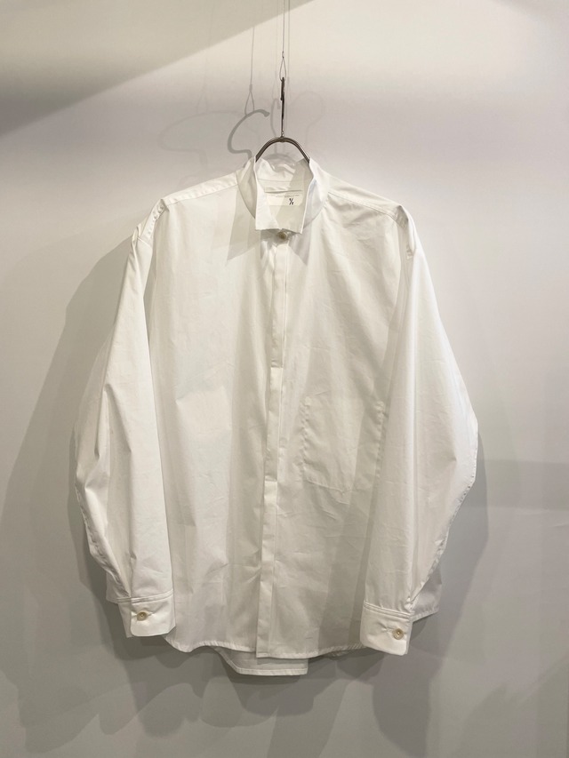 T/f Lv3 typewriter wing collar shirt - white