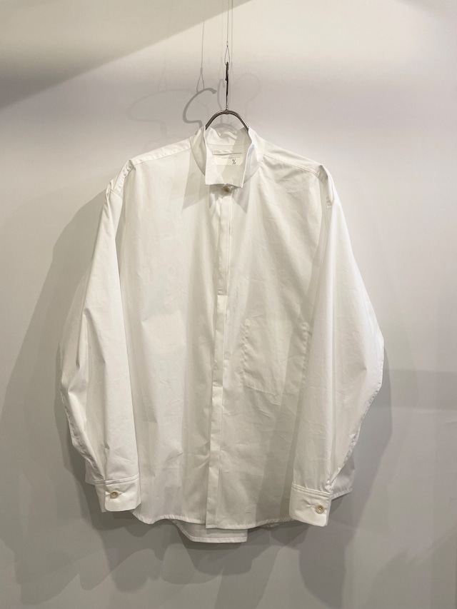 T/f Lv3 typewriter wing collar shirt - white