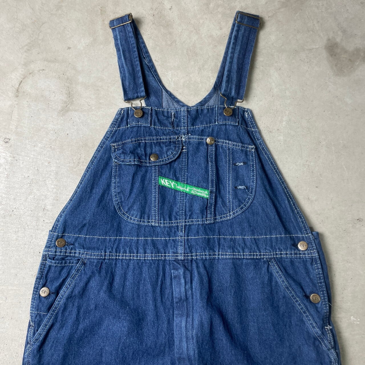 KEY キー デニム オーバーオール ペインターパンツ メンズW42 古着