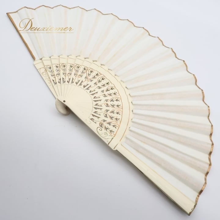 フラメンコ アバニコ 扇子 小物 小道具 2点 セット 32cm 23cm ホワイト