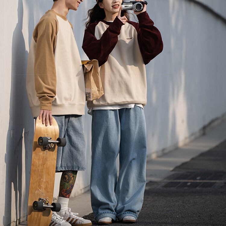 ★CORN KERNEL RAGLAN SLEEVE SWEATSHIRT　　　A0435