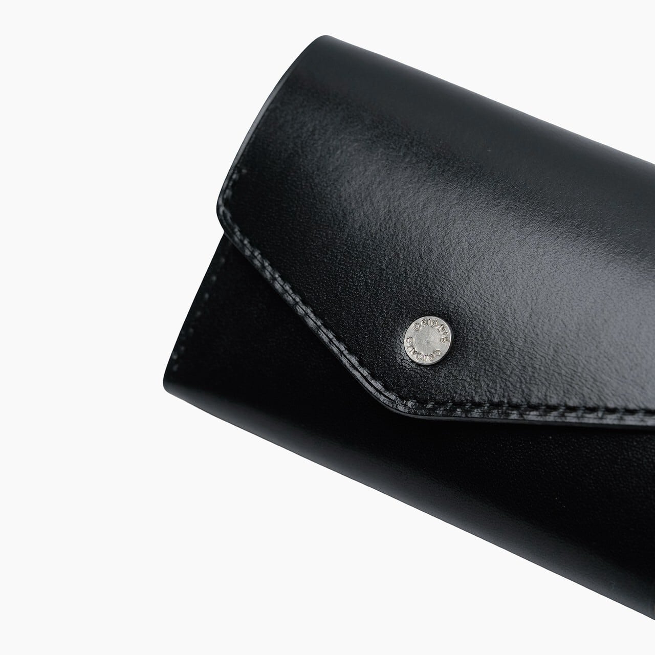 ORIONIS ブラックミニ財布(Compact Trifold Wallet) Compact Trifold Wallet Button | ORIONIS