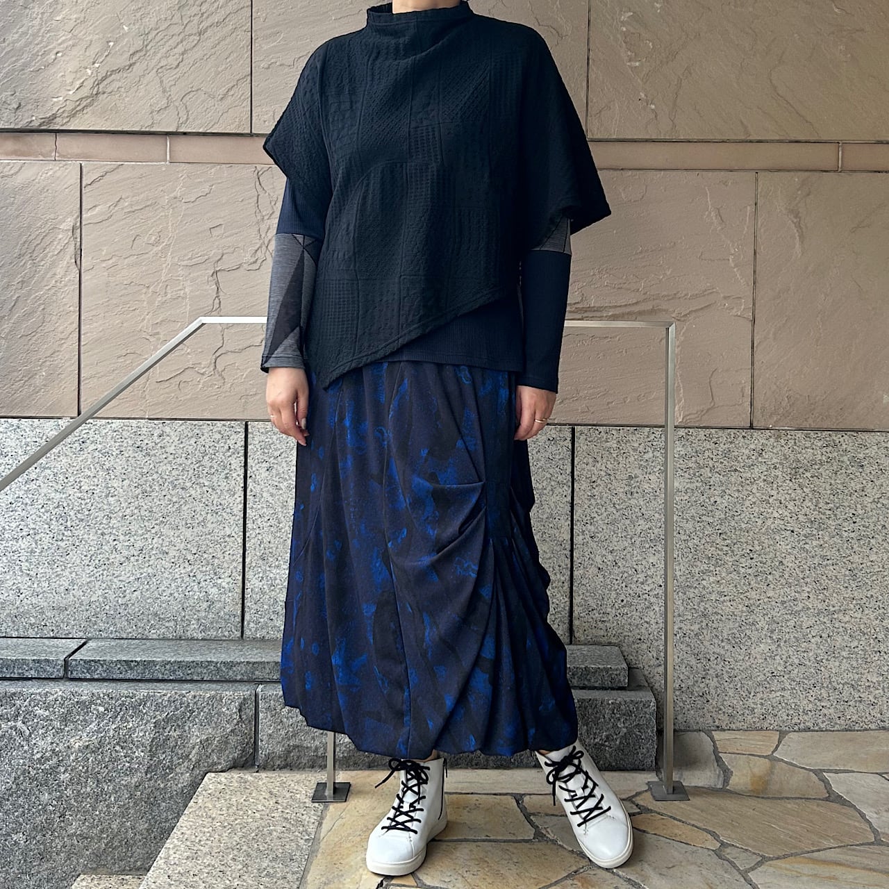 【新作】レーシーニットケープ【254-3252】