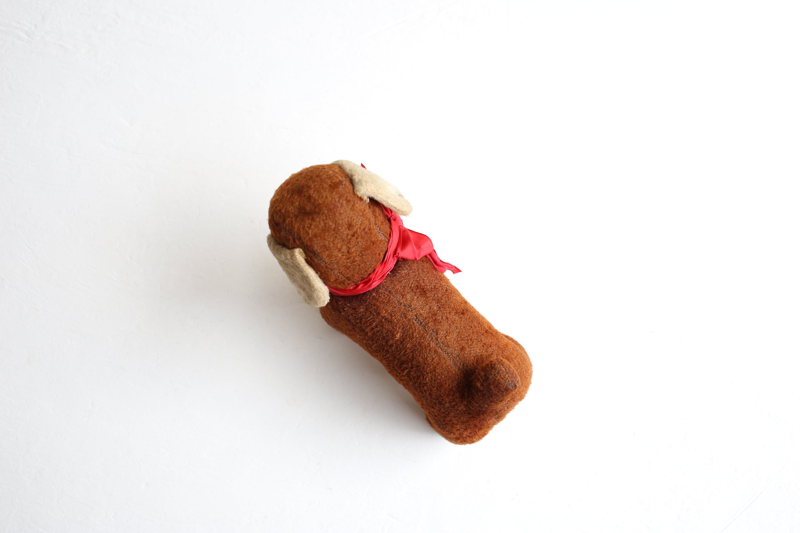 フランス アンティーク ヴィンテージ ぬいぐるみ つぶらな瞳の赤茶色の