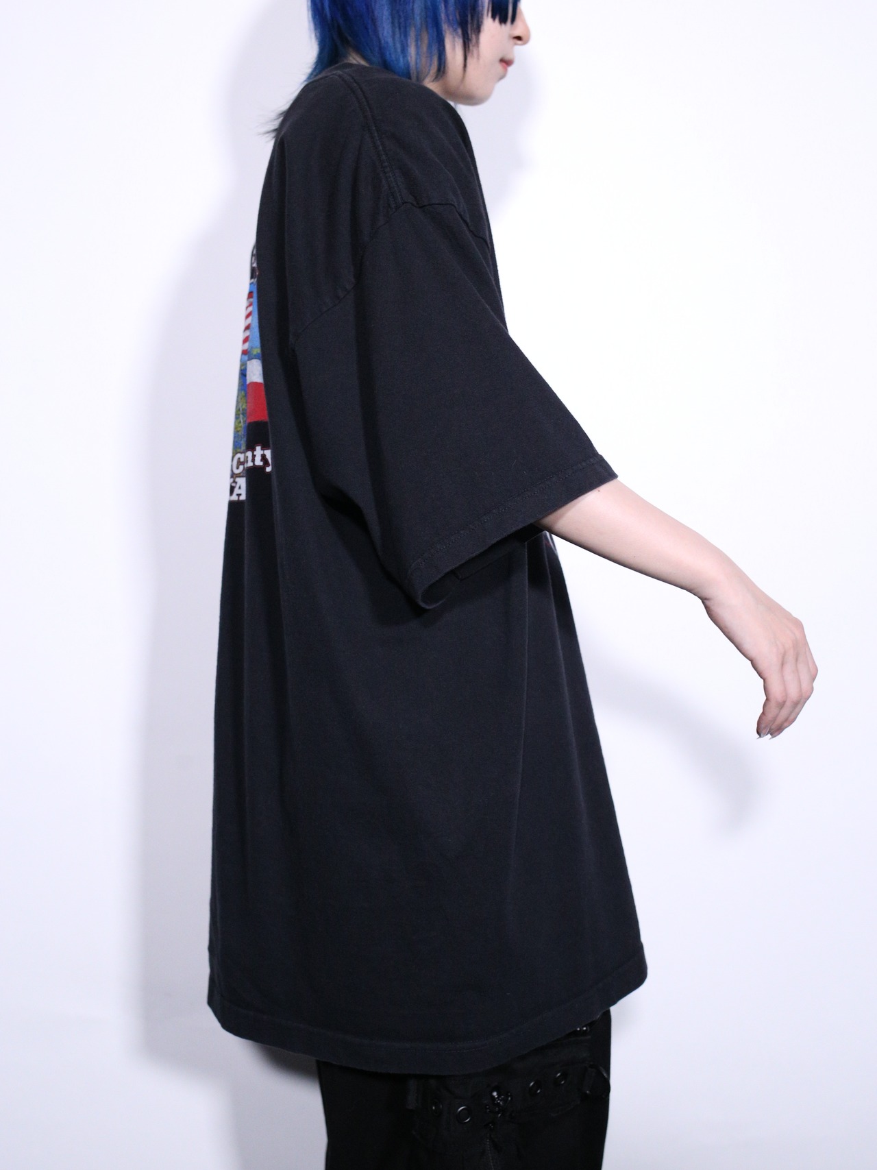 "Harley-Davidson" XXL over silhouette  front and back print tee - 5