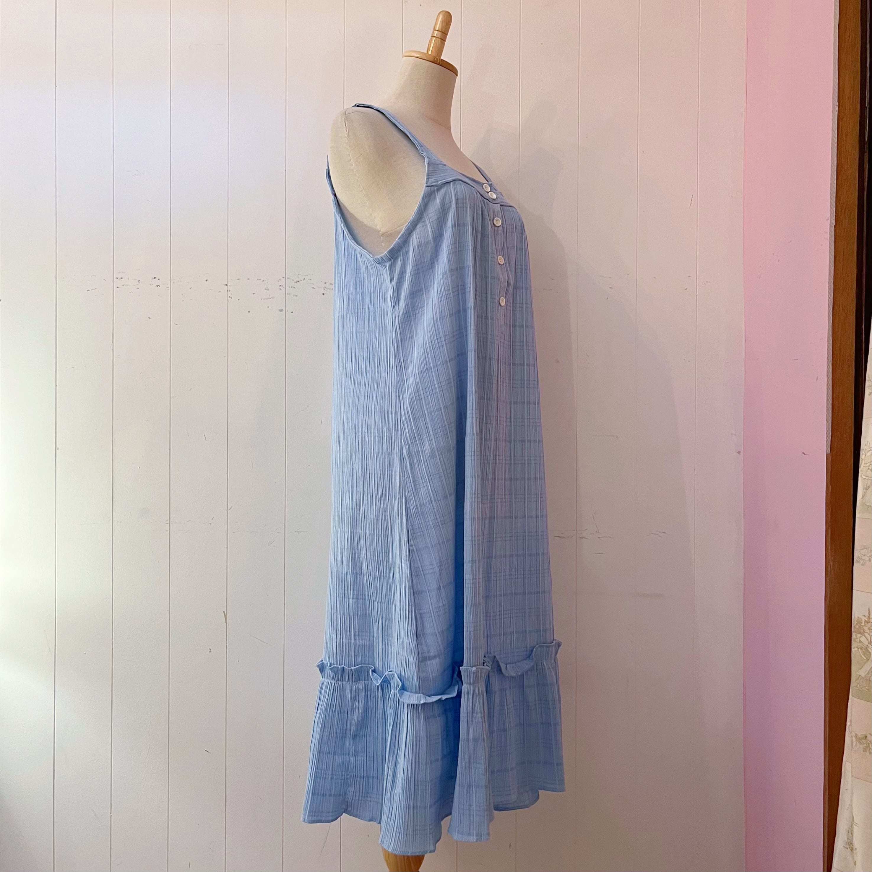 light blue camisole one-piece