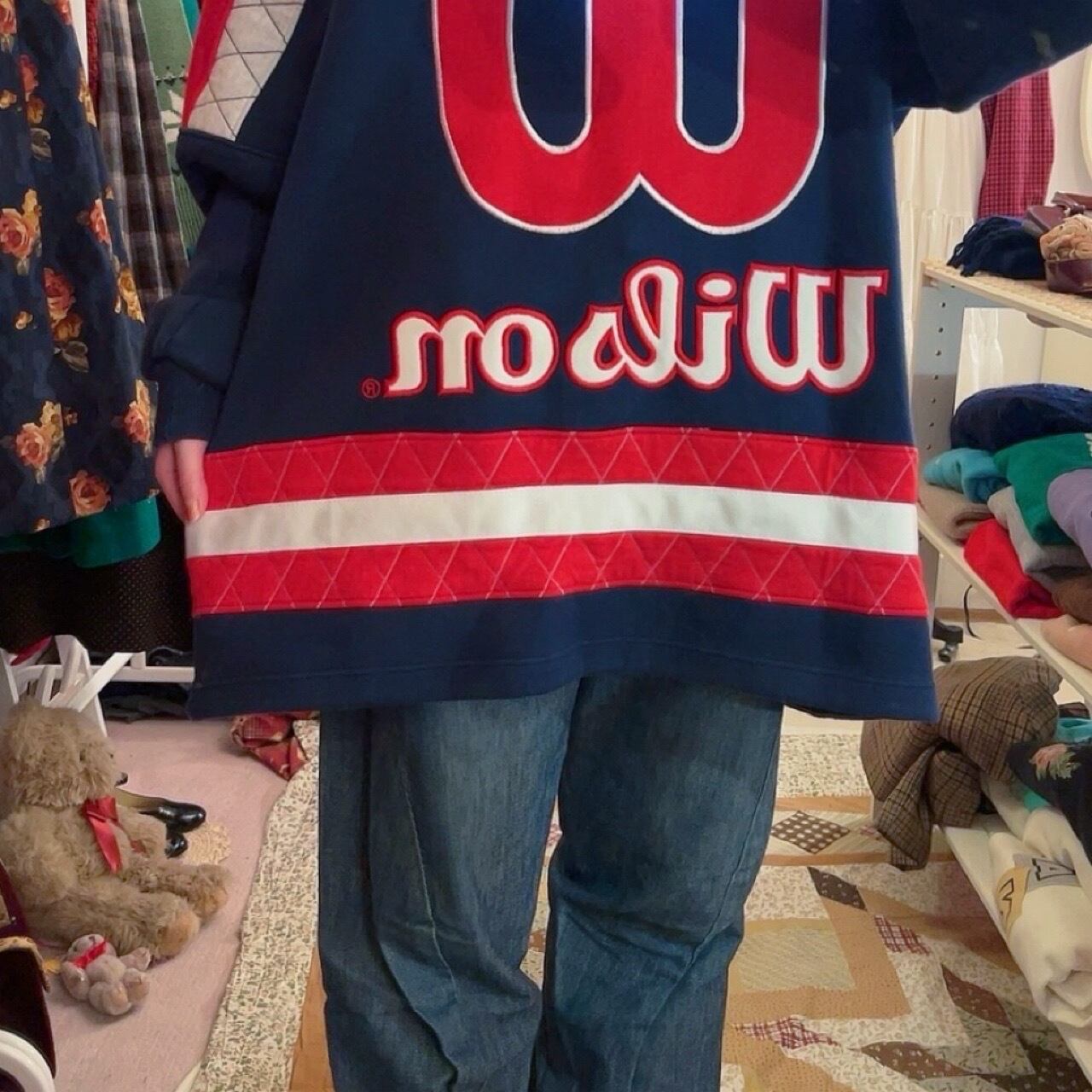 wilson / red navy high neck sweat