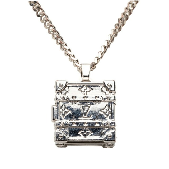 ルイ ヴィトン ペンダント LVトランク ネックレス M00527 シルバー メタル レディース LOUIS VUITTON 【中古】