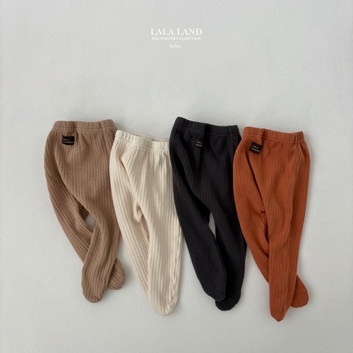 【予約】Knit Ribbed Footed Leggings