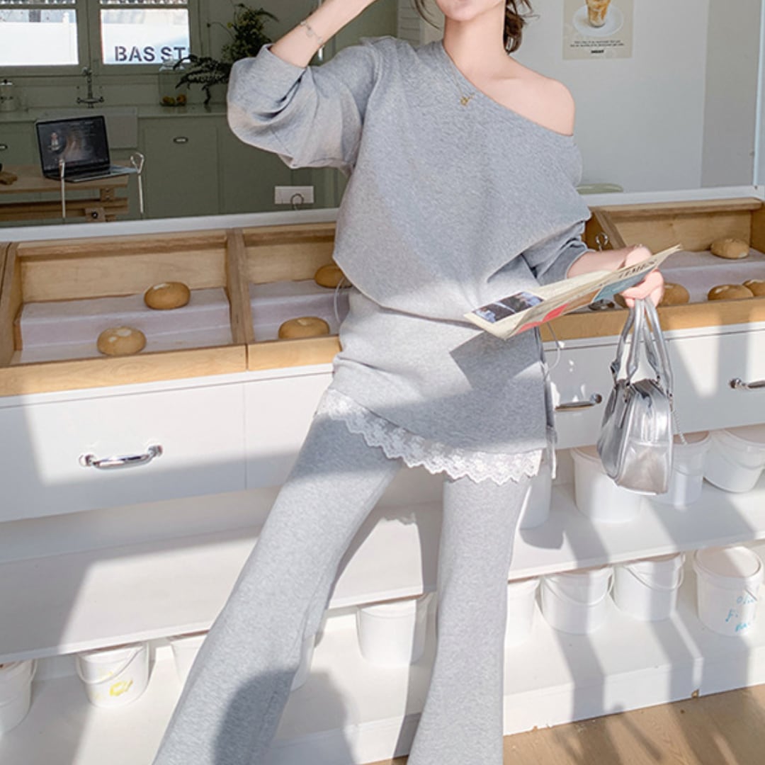 オフショルダー スウェット セットアップ 3412606