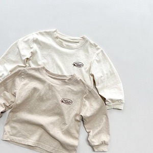 ベビー＆キッズ  春新作　韓国風 リネンコットン   ベーシック 長袖Tシャツ