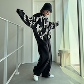 Typo pattern usefull knit/black