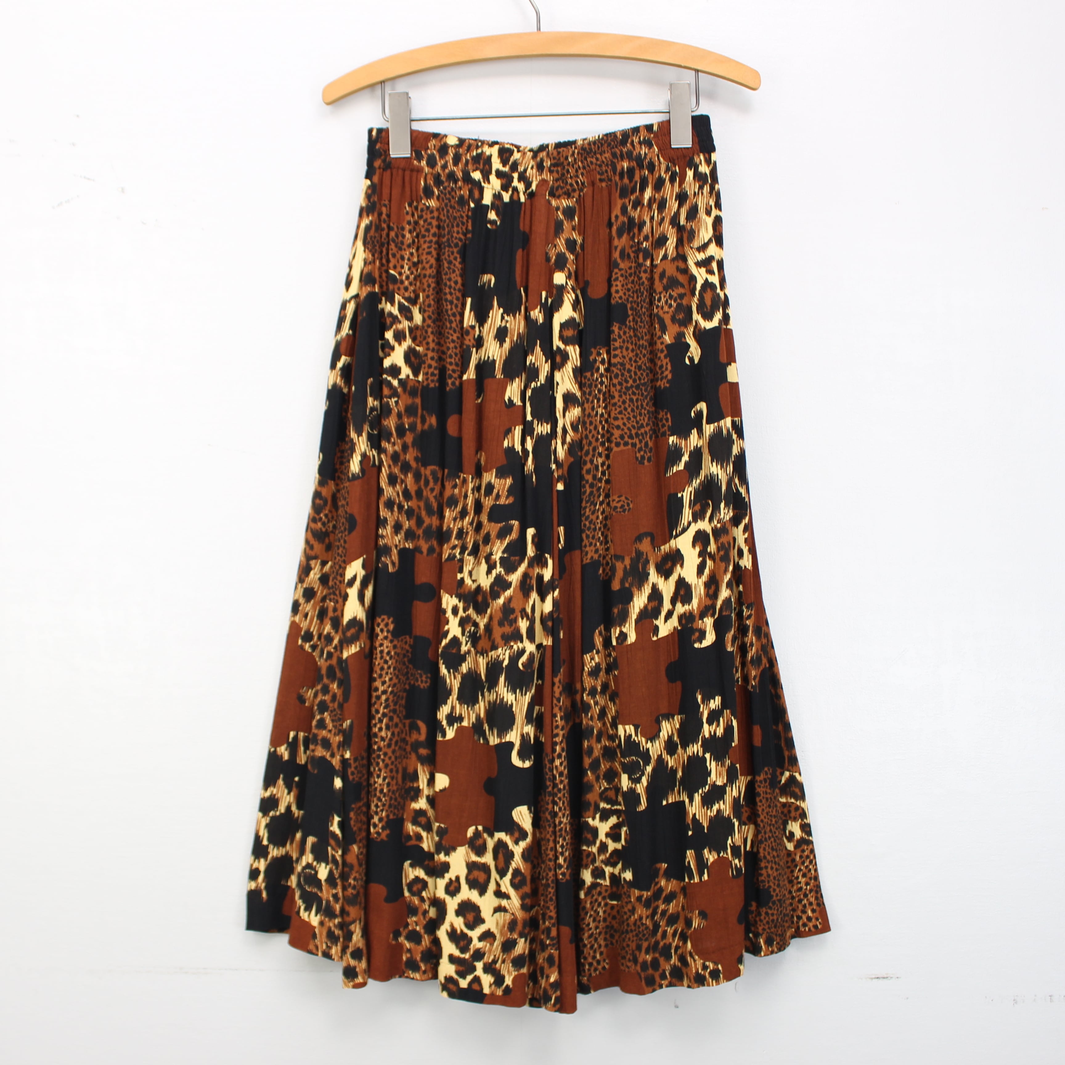 USA VINTAGE ANIMAL PATTERNED DESIGN LONG SKIRT/アメリカ古着