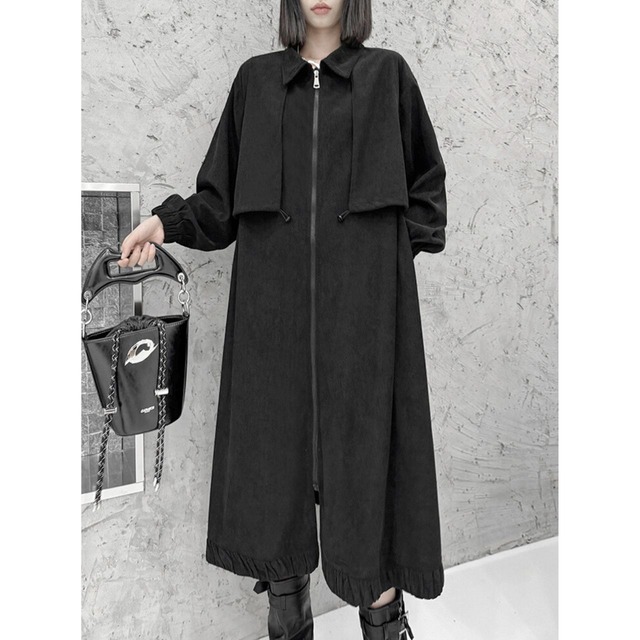 Corduroy long jacket C0585