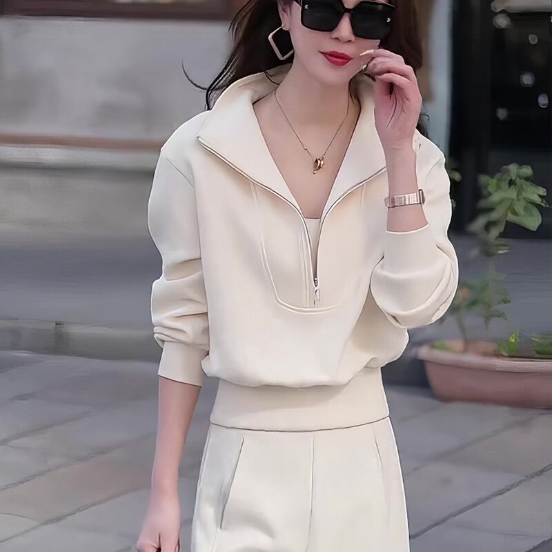 きれいめカジュアルジップトップス JC0047