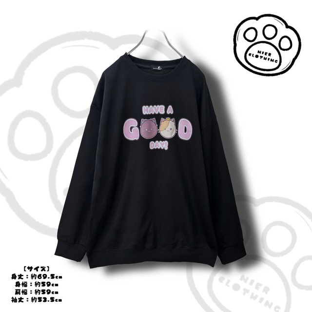 《新生活応援先着77点限定PRESENT》HAVE A GOOD DAY SWEAT TOP【CIEL&MIKE】