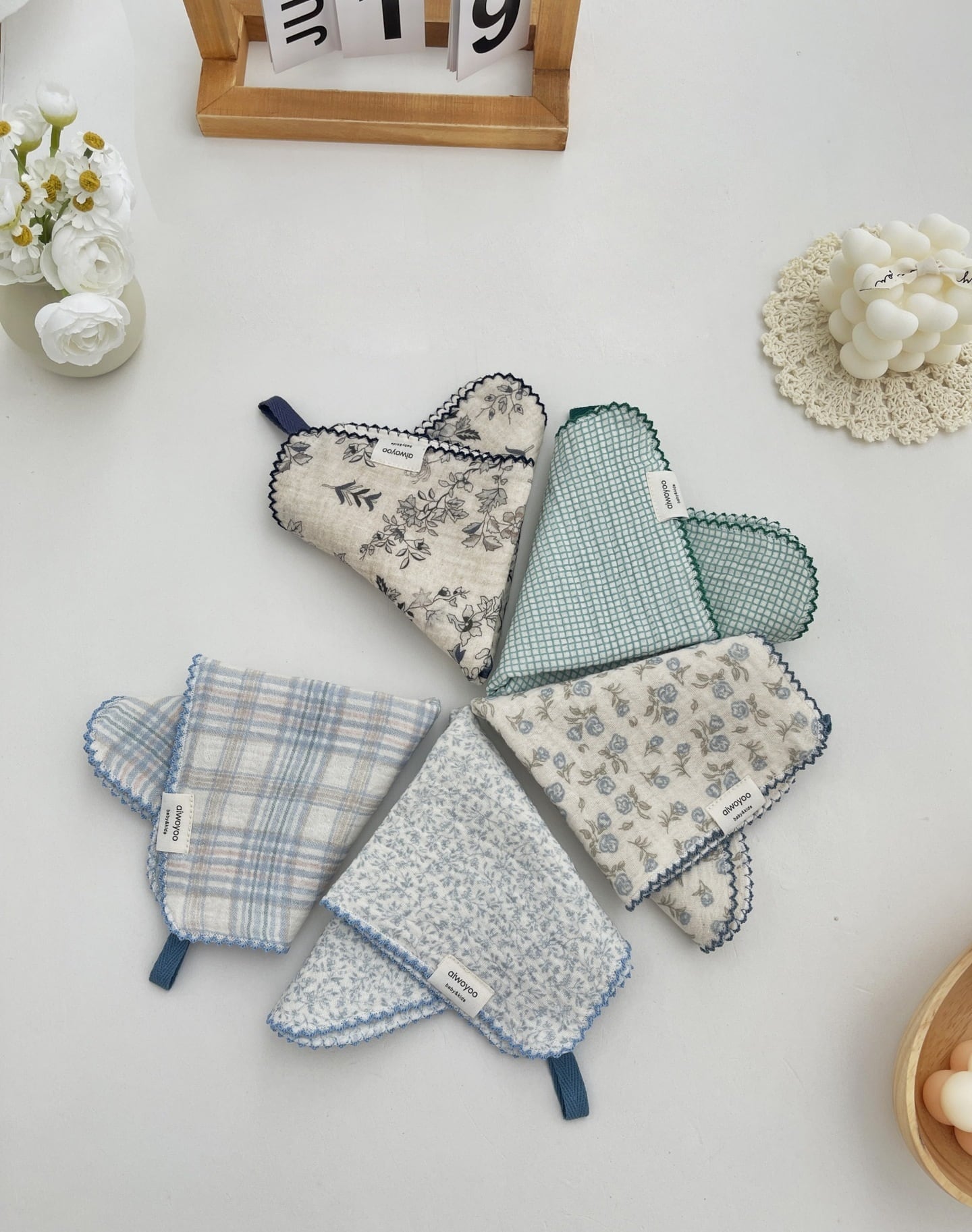 10color ガーゼハンカチ