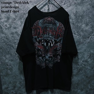 【doppio】vintage "Deth klok" print design bund T shirt