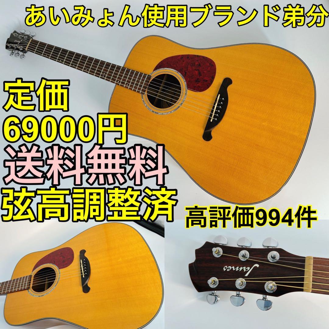 James jf350 アコースティックギター　アコギ　超低弦高調整済✨