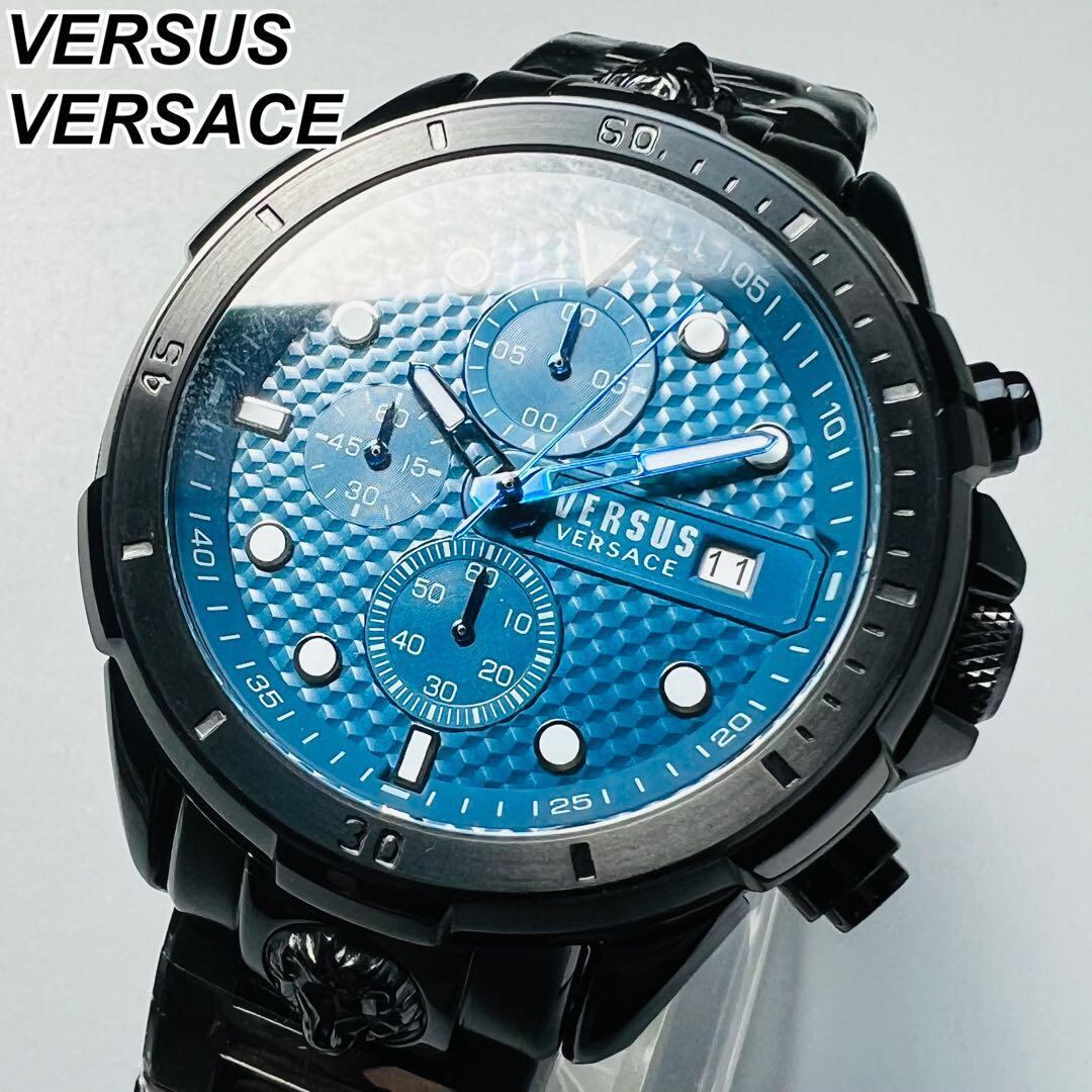 ヴェルサス ヴェルサーチ 腕時計 新品 メンズ グレー ブルー クォーツ