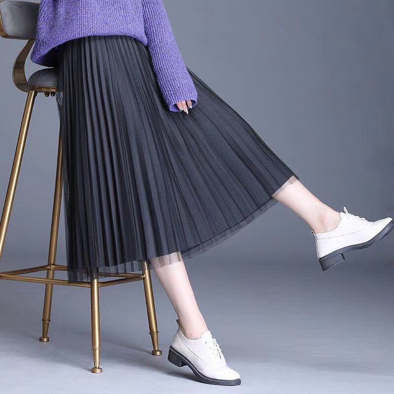 プリーツチュールスカート