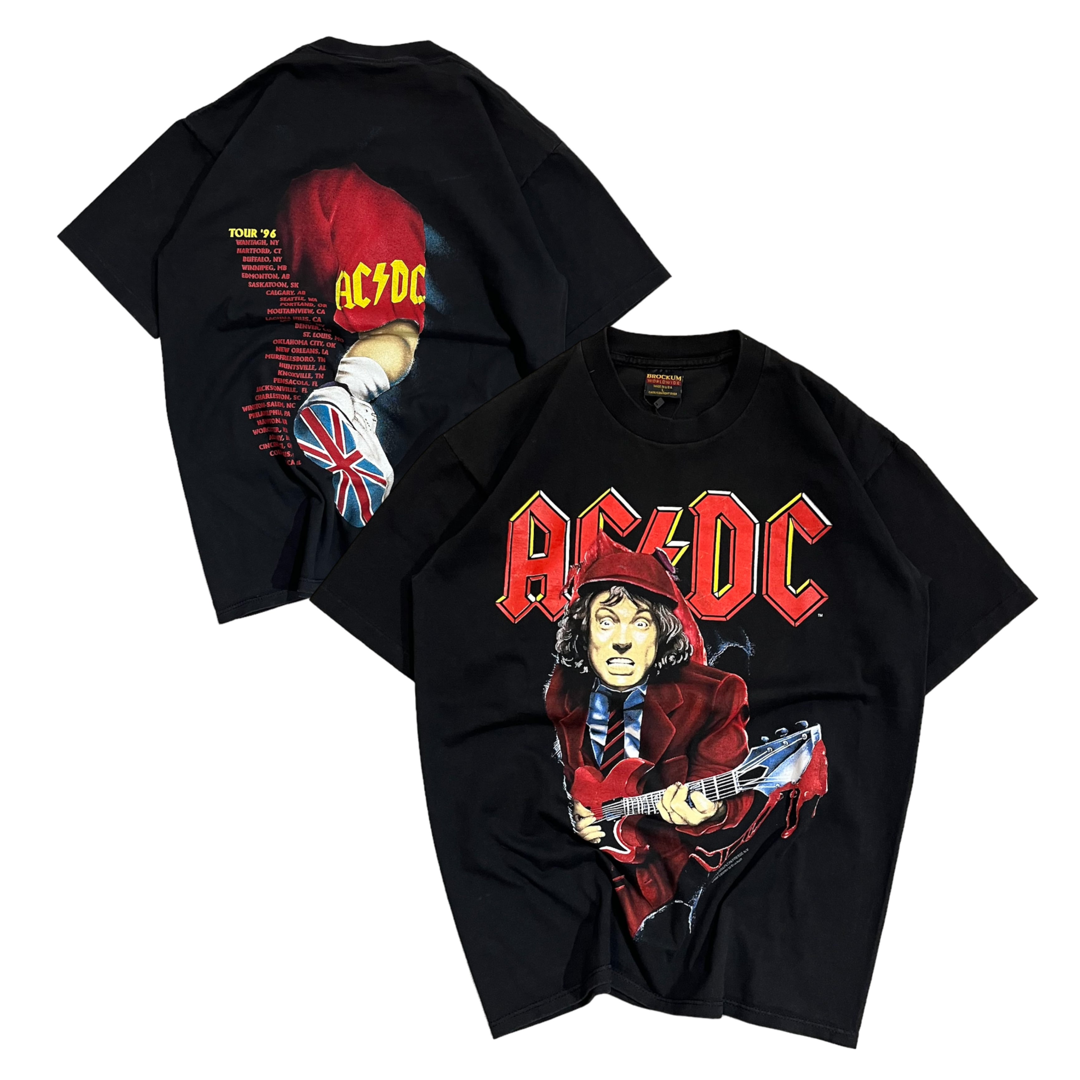 90年代 USA製 size: L 【 AC/DC 】バンドTシャツ ハードロック ...