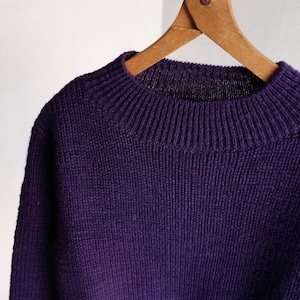 classic mockneck sweater / deeppurple