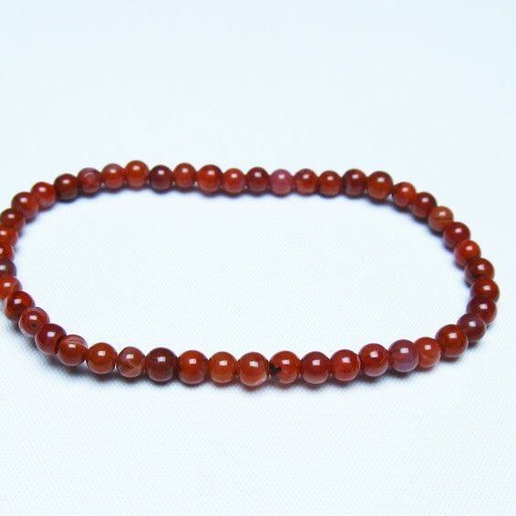 ナンホーンアゲート ブレスレット 4mm アゲート ブレス 一点物 メール便可 [M便 1/10] 111-47455