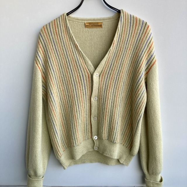 LEMMERMAYER カーディガン 60s〜70s アルパカ100% クリーム オーストリア製 ヴィンテージ古着 画像3