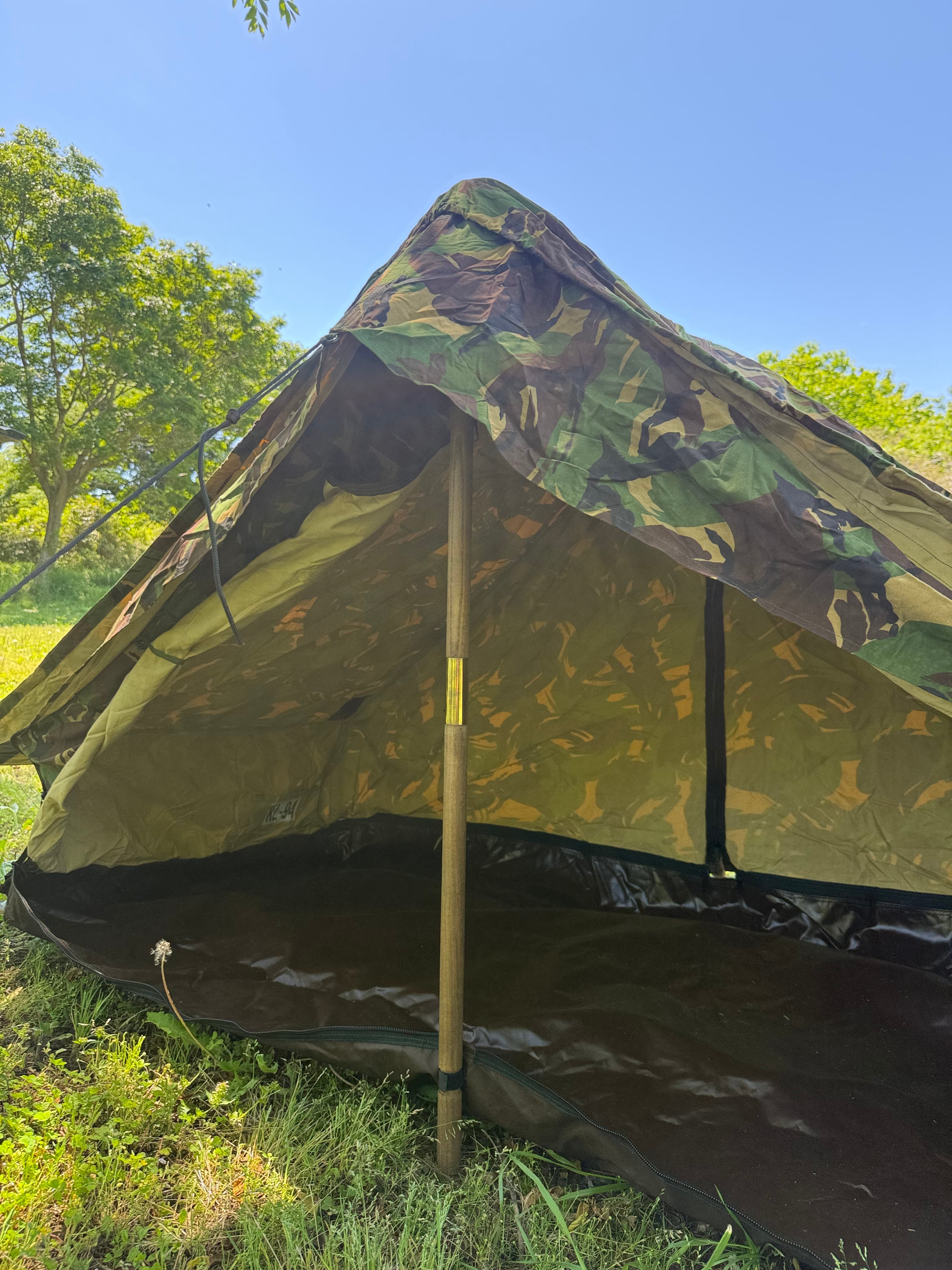 軍幕シリーズ❗️オランダ軍幕ダッチアーミー専用ウッドポール 2本継ぎ
