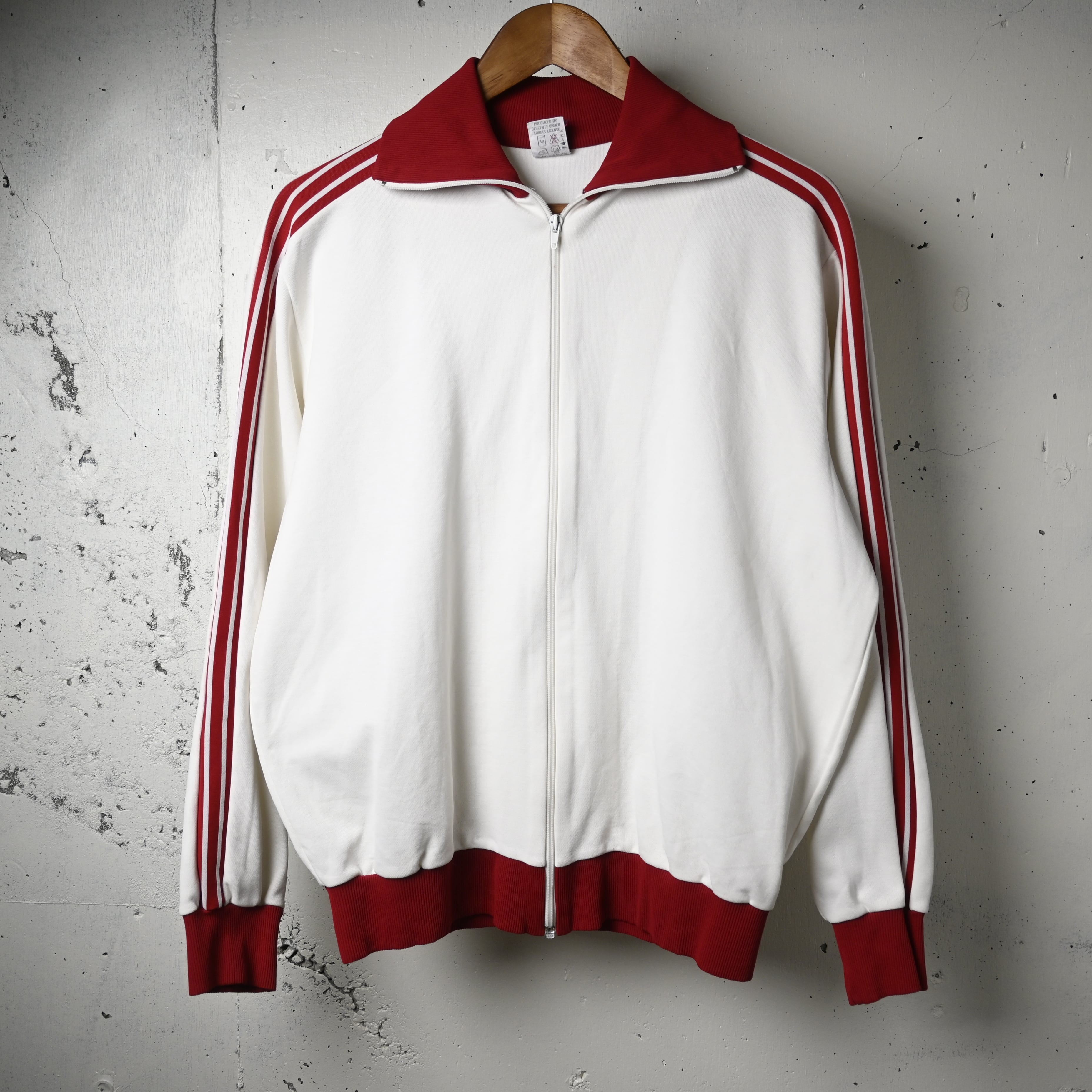 Size 5 ] adidsa 70s W.Germany製 Vintage Track Jacket , White Red