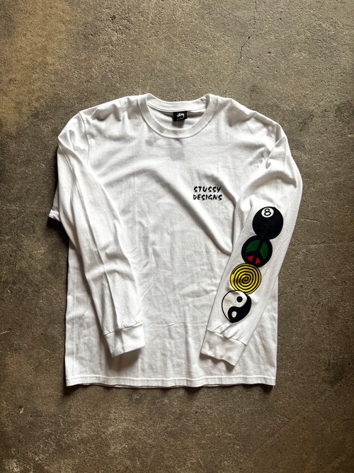 STUSSY HARMONY  L/S TEE (white)