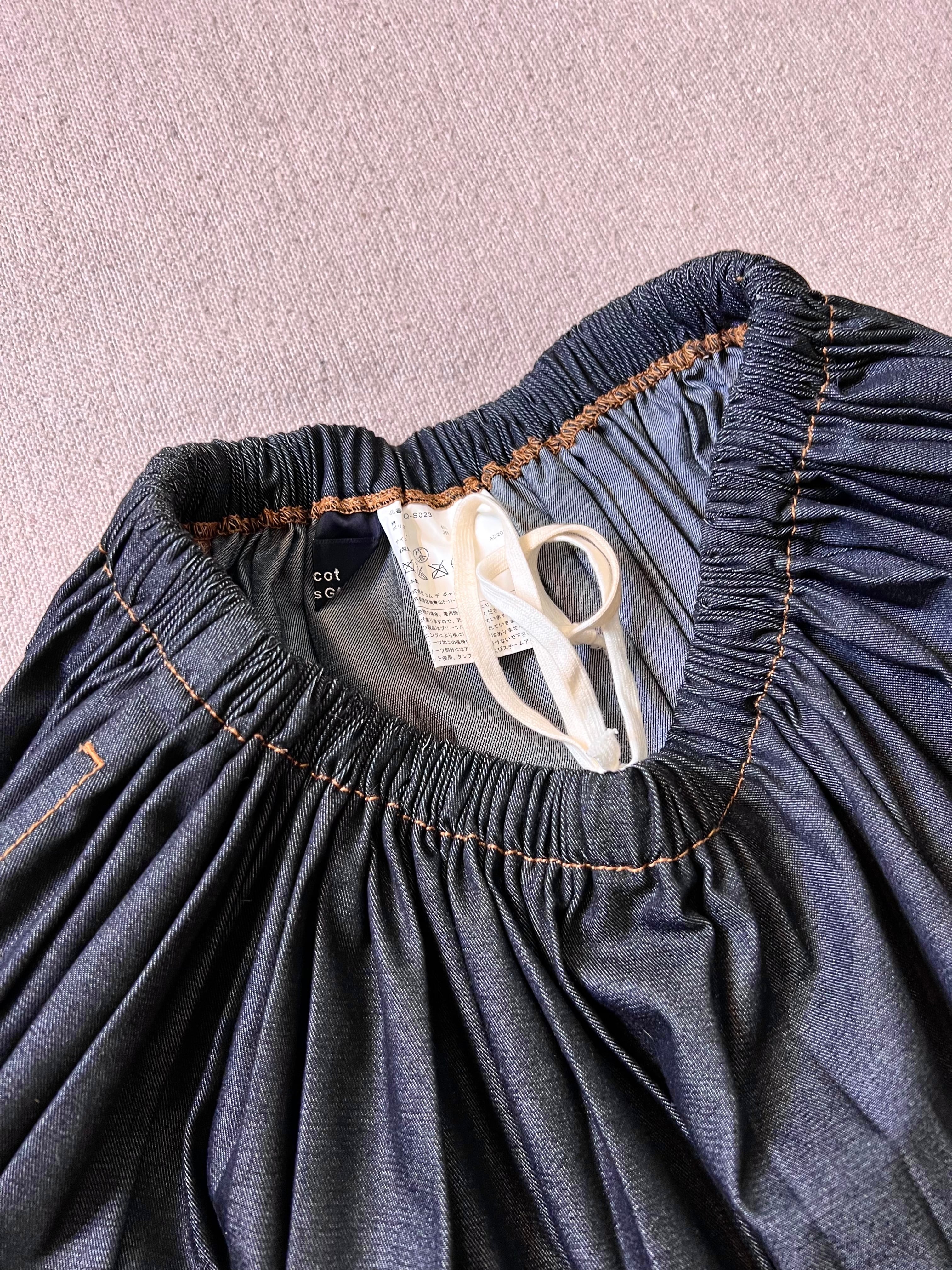 2016SS tricot COMME des GARCONS pleated denim skirt | Pay ID