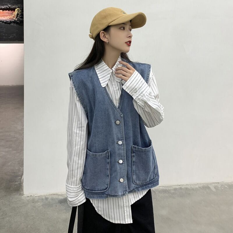 スプリングスタンダードノースリーブジャケット レトロ 春物 YY-ファッション21463322092