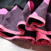 フラメンコ 衣装 ツーピース セットアップ 上下セット ブラック系 ピンク系 黒 ピンク ジュニア 子供 キッズ 水玉 ドット ボランテ フリル ファルダ スカート 子ども用 舞台用 発表会 ダンス衣装 CAPEZIO