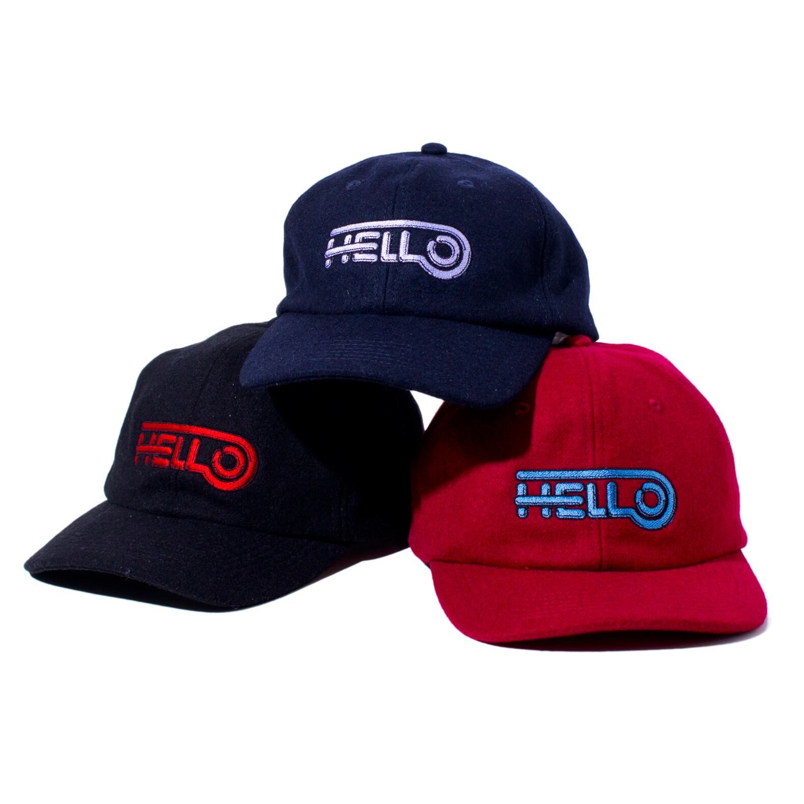 HELLO WOOL BB CAP #RED