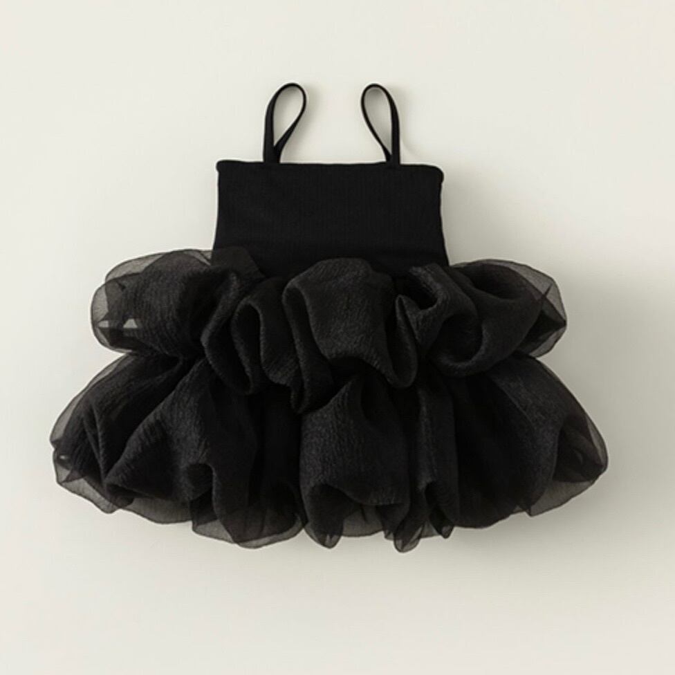 【80-140cm】モコモコチュールキャミワンピース【050614】