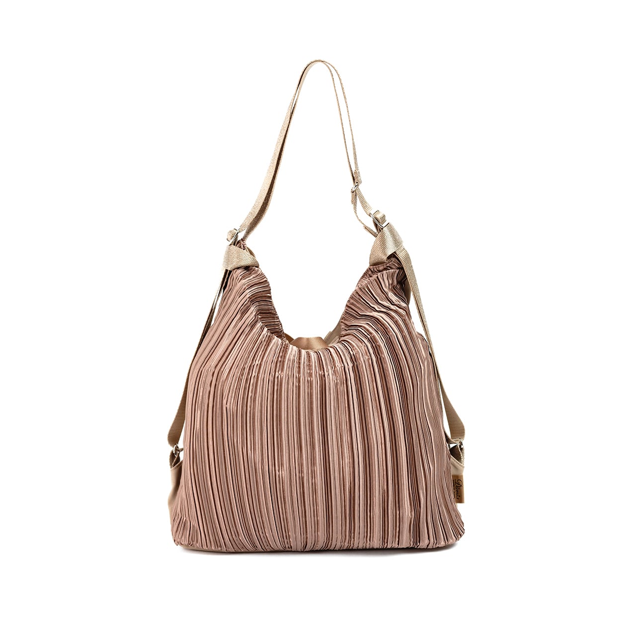 カラフルプリーツ2WAYシャインリュック(DSP-911)#56アッシュブラウン