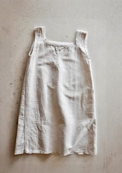 フランス 1900s 手織シャンブルリネン 物語的ワンピースb アンティーク