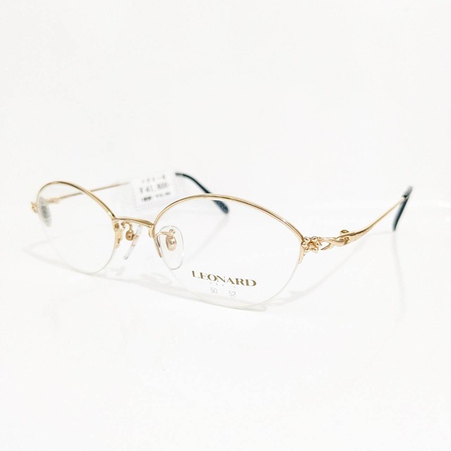 【LEONARD】オーバルナイロールフレーム　ゴールド