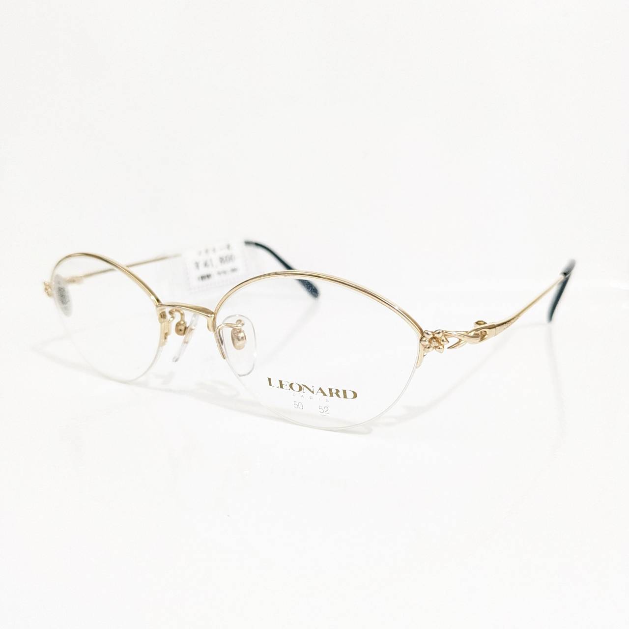 【LEONARD】オーバルナイロールフレーム ゴールド