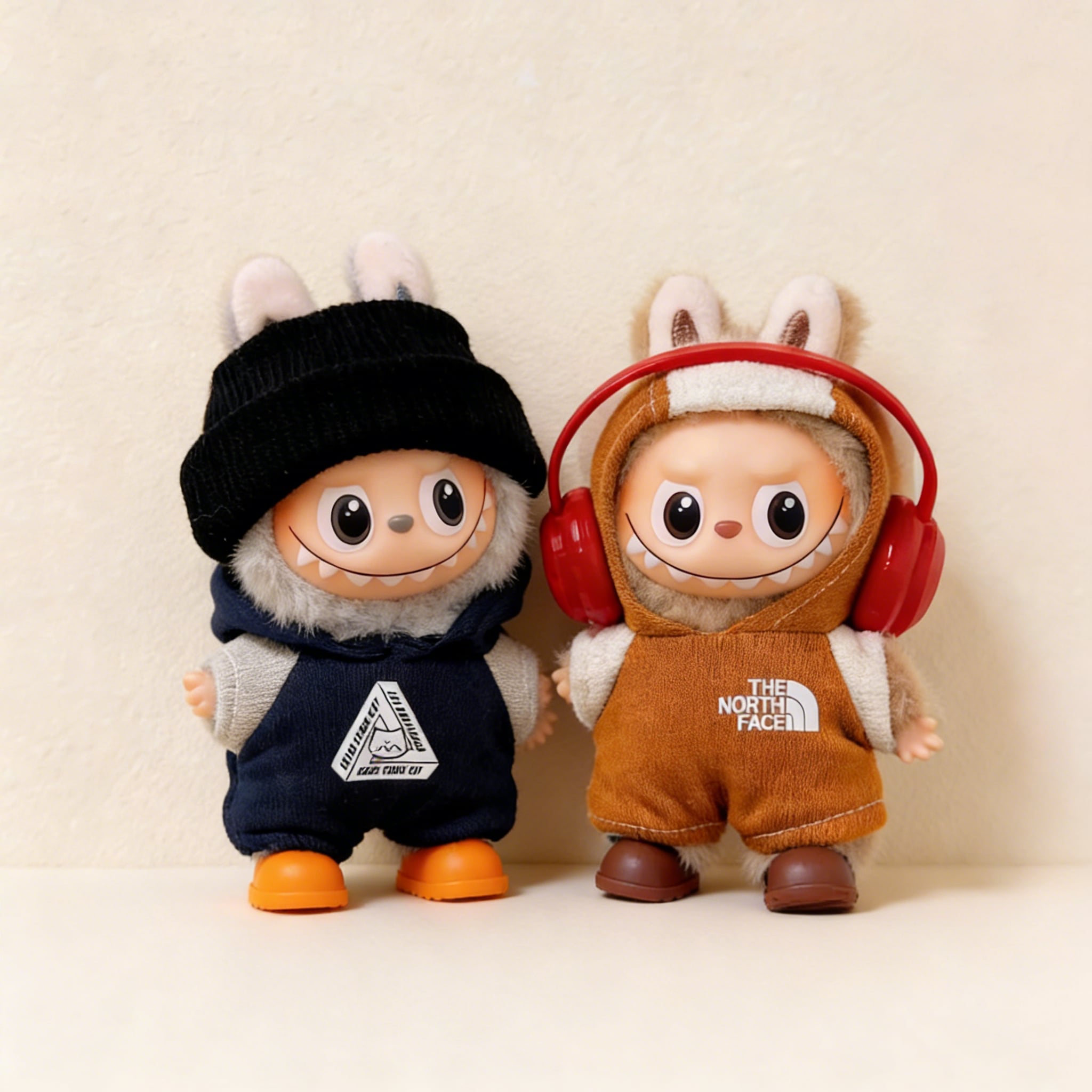 激かわいい4.0!めっちゃ萌えラブブ ♡ 10cm labubu 可愛い つなぎ着せ替えセット ハイクオリティ フルコーデ