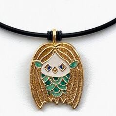 金のアマビエ様2WAYブローチペンダント