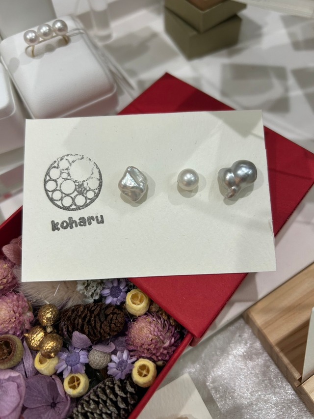 【淡水真珠】真珠のパレット（3つ）