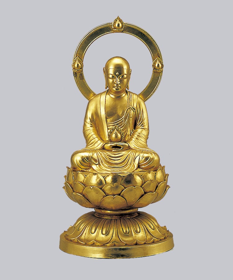 地蔵菩薩 金箔仕上 長田晴山作