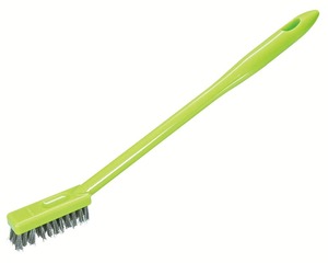 【特価処分】アズマ工業 コケ取りブラシ ステンレス ブラシ コンクリートに付いたコケ掃除に 幅:7cm、ヘッド幅:2cm グリーン BA725