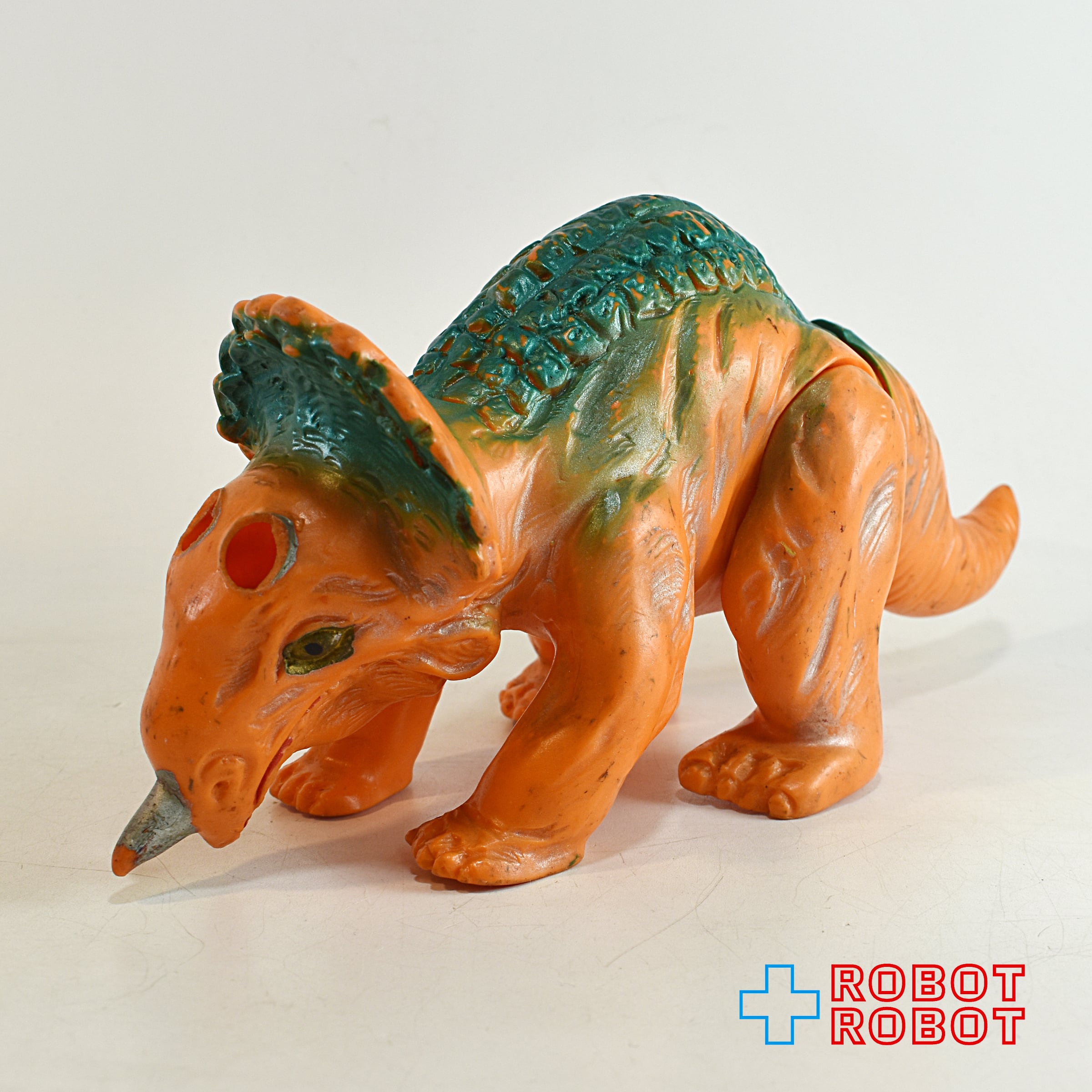 当時物 マルサン トリケラトプス ミニソフビ RARE !! Yahoo!オークション - 【当時物】マルサン 恐竜100万年
