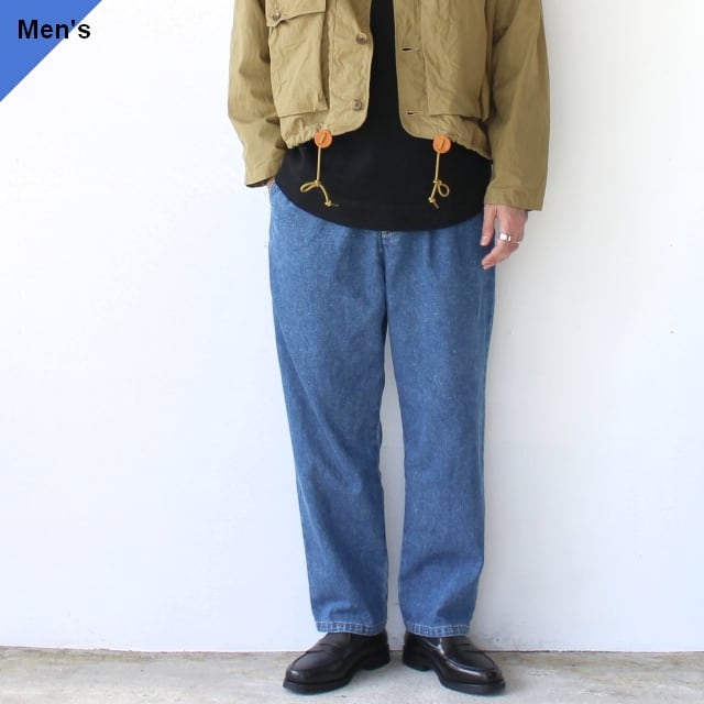 JAPAN BLUE JEANS 11oz DENIM EASY PANTS (USED BLUE)
